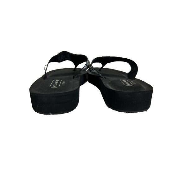 Coach Jessalyn Flat Flip-Flop Thong Sandal Size 7.5B Black Signature C Print - Picture 5 of 11